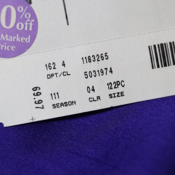 Vintage Vision Apparel Royal Purple Silk Pants 12 - Picture 14 of 14